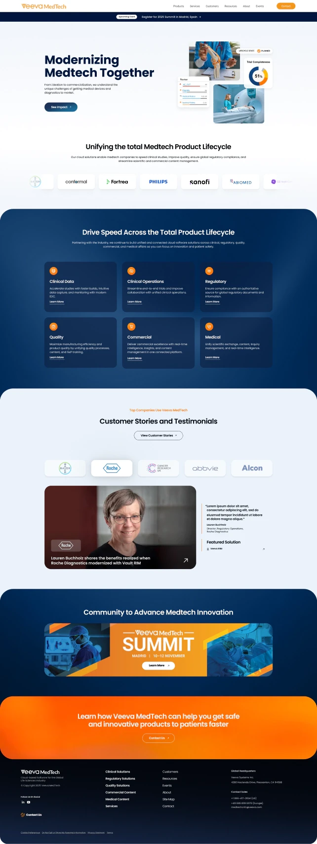 The full redesigned homepage