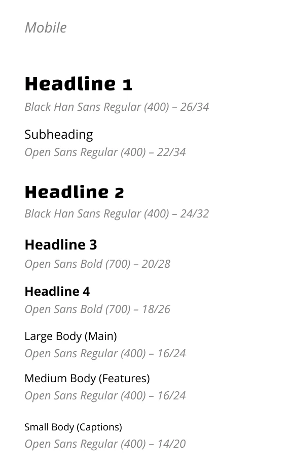 Mobile type scale