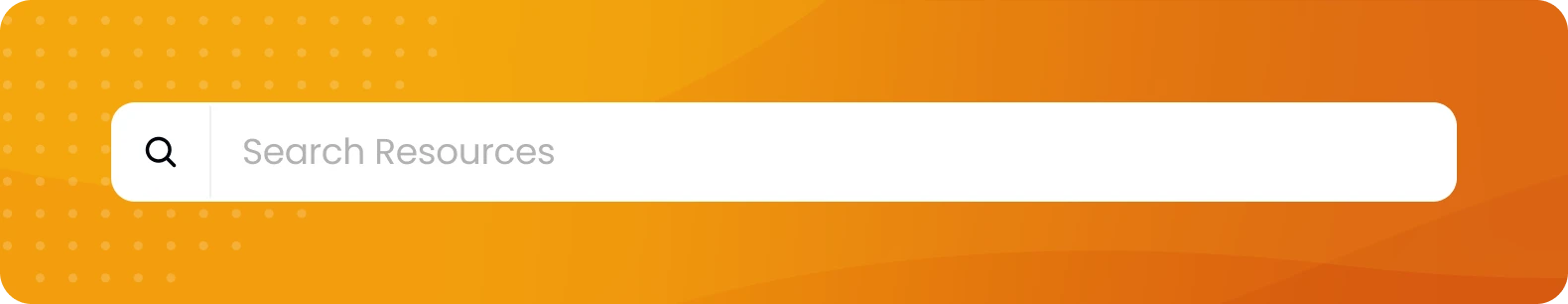 Hero banner with a large “Search Resources” bar